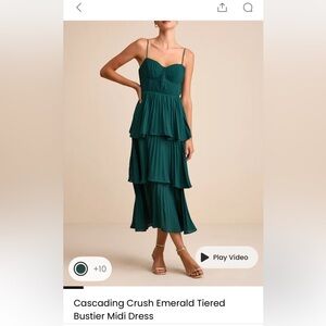NWT Lulus Tiered Bustier Midi Dress